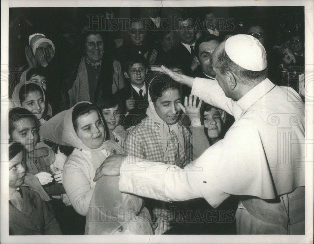 Press Photo Pop Paul VI in St. Peter&#39;s Basilica, Vatican City - Historic Images