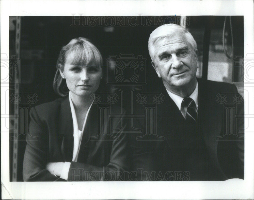 1985 Press Photo Actors Tess Harper Leslie Nielsen Reckless Disregard - Historic Images