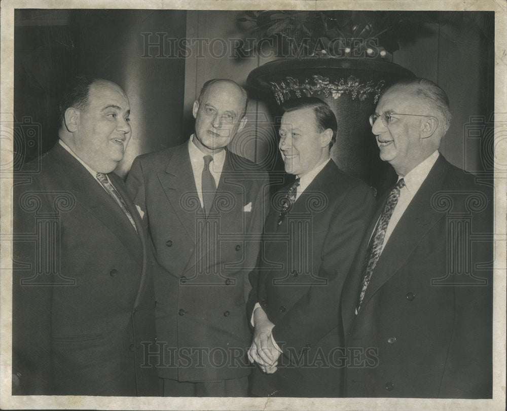 1951 Press Photo Dr Reinbold Niebuhr, Walter Reuther, Edgar Bernhard, UAW - Historic Images