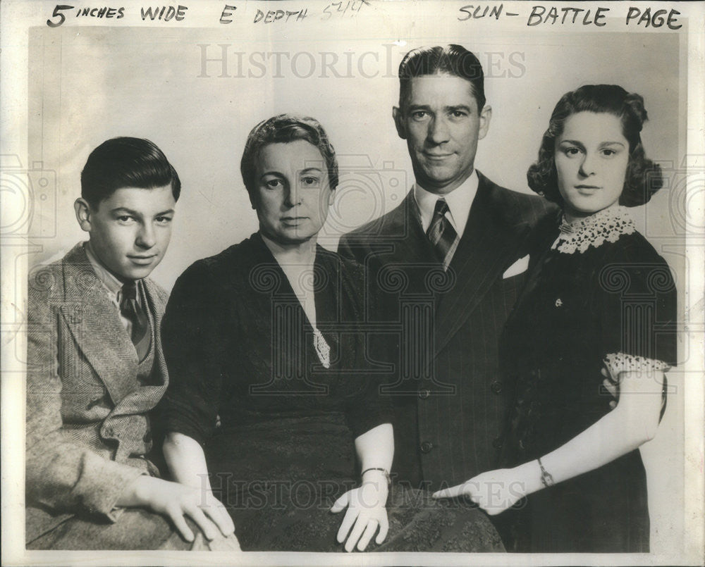 1938 Press Photo Family Richard Lyons Blanche Richard Lucille - Historic Images