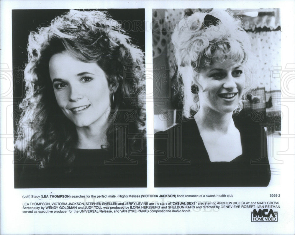 Undated Press Photo Lea Thompson Victoria Jackson Star Casual Sex - Historic Images