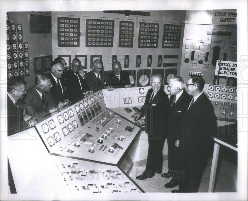 Press Photo John A. McCone Chairman Atomic Energy Commission Ralph J. Cordiner - Historic Images