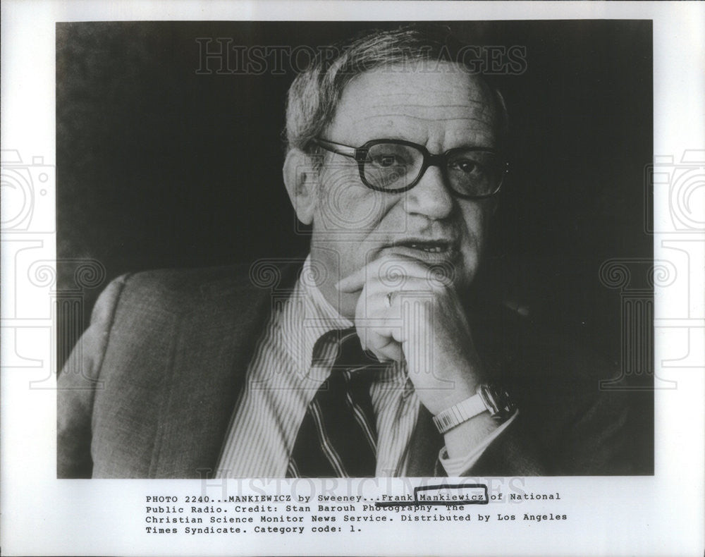 Press Photo Frank Mankiewicz Of National Public Radio - Historic Images