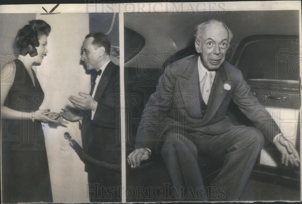 1943 Press Photo Tommy Manville, Asbestos Heir And Wife Macie Marie Ainsworth - Historic Images