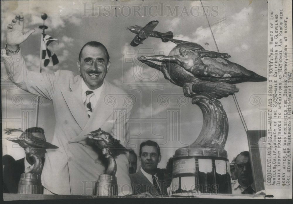 1958 Press Photo Paul Mantz of Los Angeles Calif. California to Cleveland - Historic Images