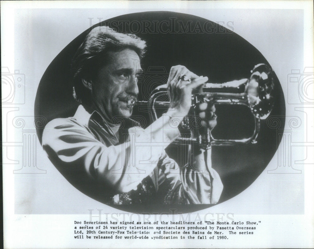 1980 Press Photo Doc Severinson Has Signed as one of the Headliners - Historic Images