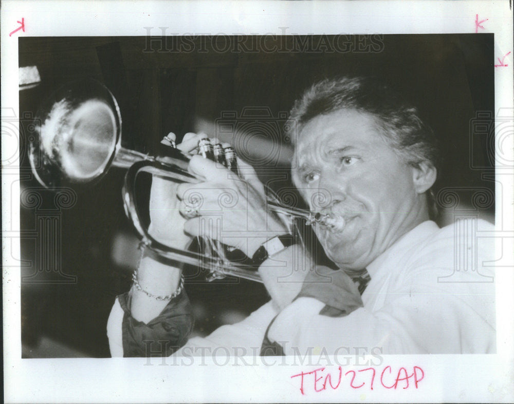 1986 Press Photo Doc Severinsen American Pop Jazz Trumpeter Musician - Historic Images