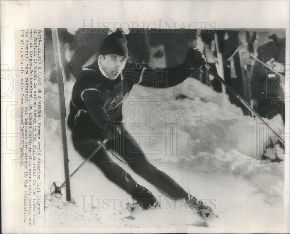 1966 Press Photo Ski Champion Karl Schranz - Historic Images