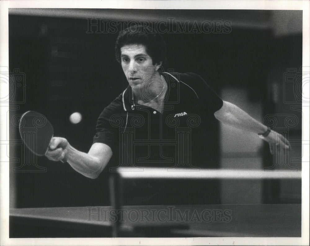 1987 Press Photo Scott Preiss Assistant Coach Trainer US National Table Tennis - Historic Images