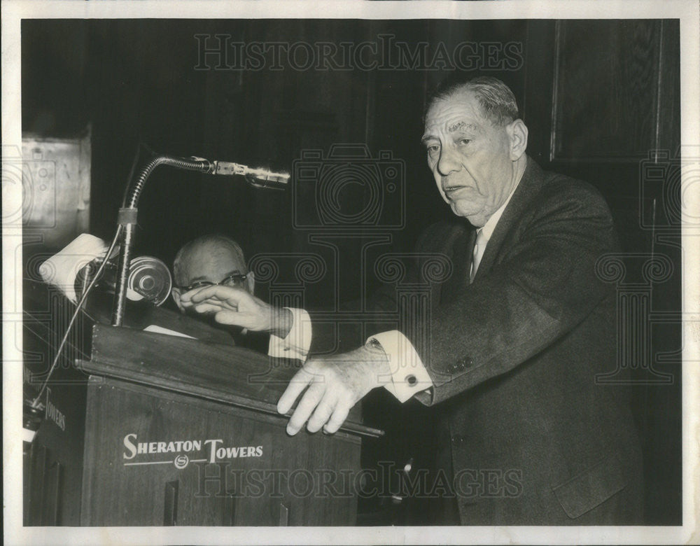 1960 Press Photo John E Pickering Addressing Chgo Headline Club At Sheraton - Historic Images