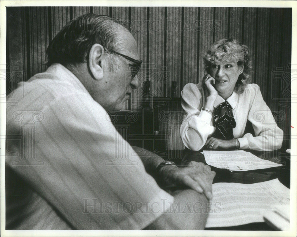 1985 Press Photo Barbara Melman, Harold Kabb, Claim Relief Inc. - Historic Images