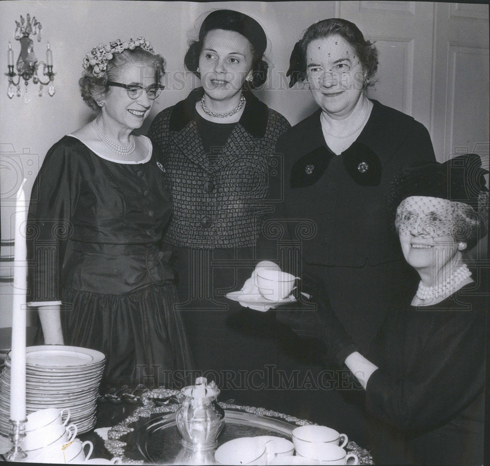 1960 Press Photo Mrs Woodruff Parker, Gavin Pitt, Halford Kittleman, I