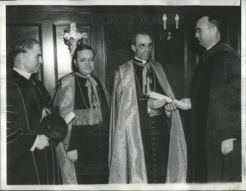 1936 Press Photo Eugenio Cardinal Pacelli received highest honorary degree - Historic Images