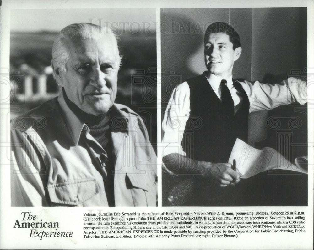 Press Photo Veteran Journalist Eric Sevareid - Historic Images