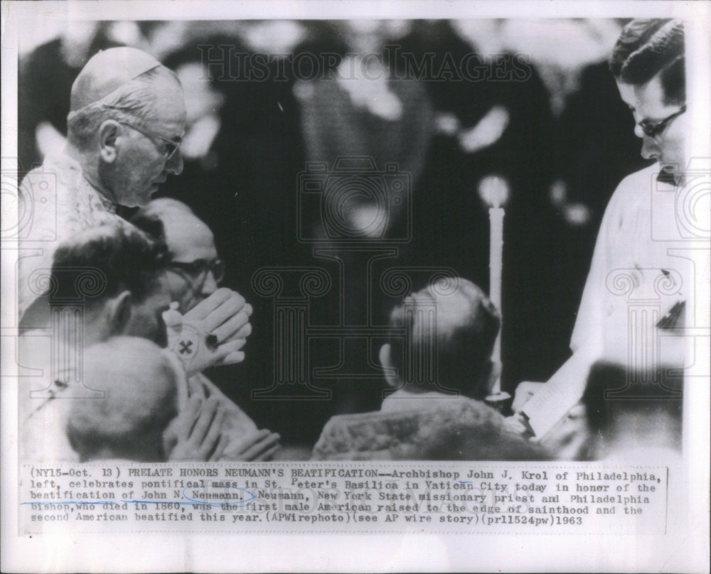 1963 Press Photo Archbishop John J. Krol celebrates pontifical mass - Historic Images