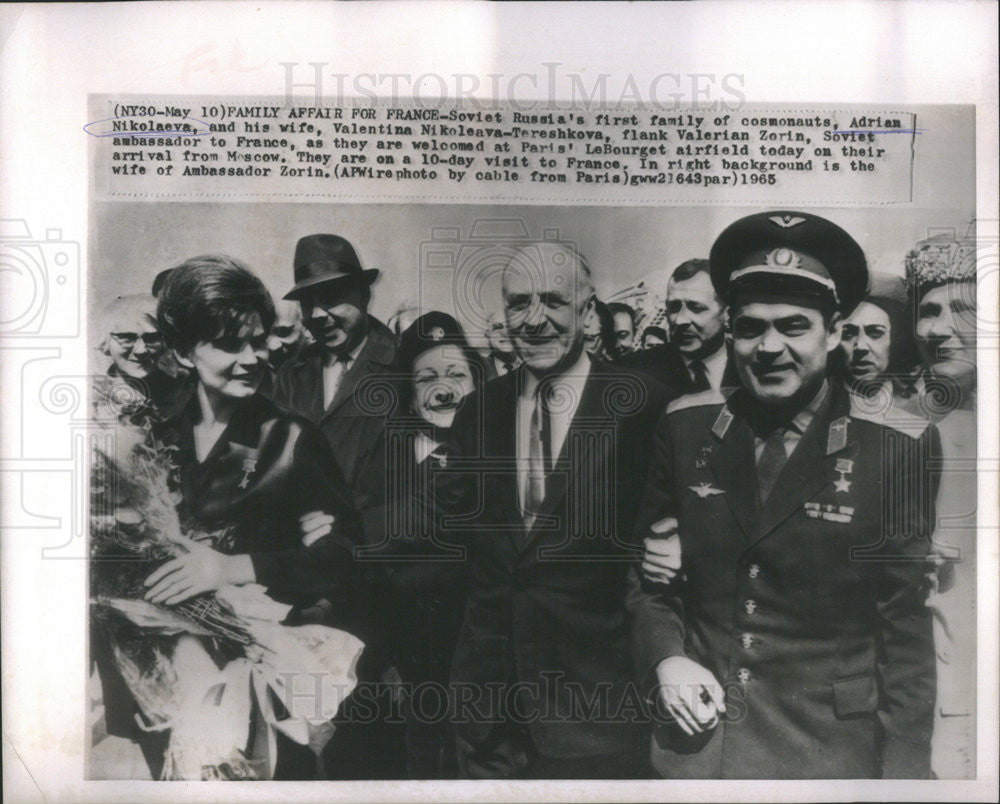 1965 Press Photo Soviet Russia's first family of cosmonauts A. Nikolaeva, wife - Historic Images