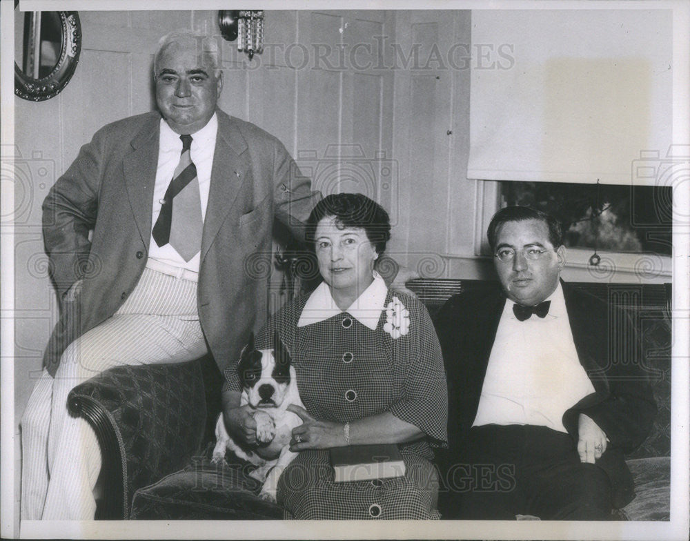 1935 Press Photo Md Gov Harry Nice,wife and son Harry Jr - Historic Images