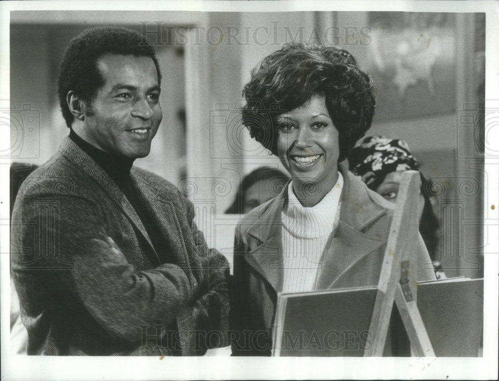 1973 Press Photo Lloyd Haynes and Denise Nicholas,actors - Historic Images