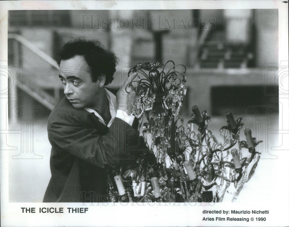 1990 Press Photo Mauriizio Nichetti,writer,director actor in &quot;The Icicle Thief&quot; - Historic Images