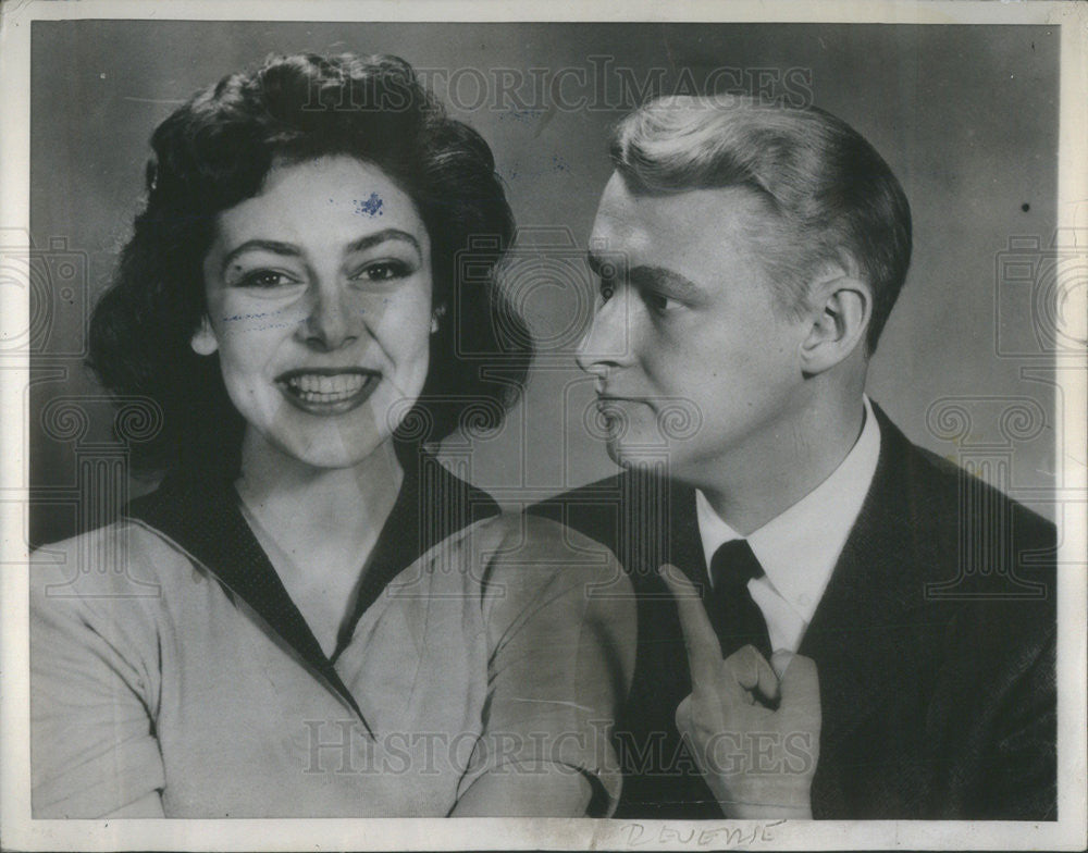 1959 Press Photo Elaine May and Mike Nichols,actors - Historic Images