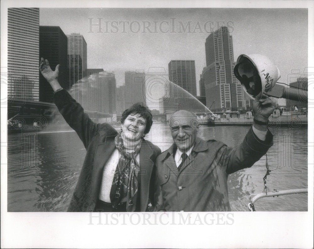 1989 Press Photo Joanne H. Alter Nicholas J. Melas - Historic Images