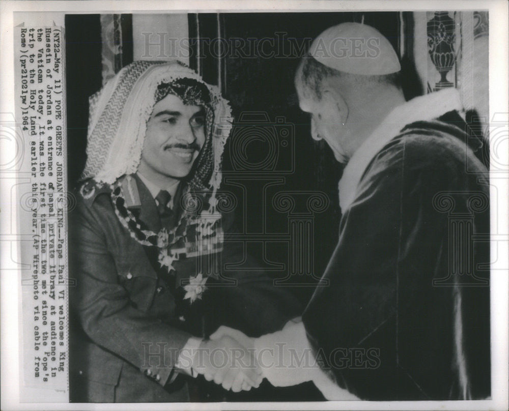 1964 Press Photo Pope paul Vi - Historic Images