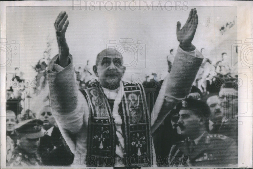 1964 Press Photo Pope Paul VI Church Nativity Betlehem Holy Land Pilgrimage - Historic Images