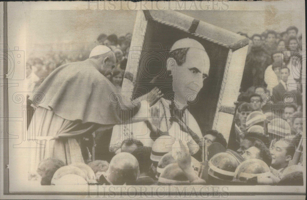 1968 Press Photo Pope Paul VI in a Village Close to Bogota - Historic Images