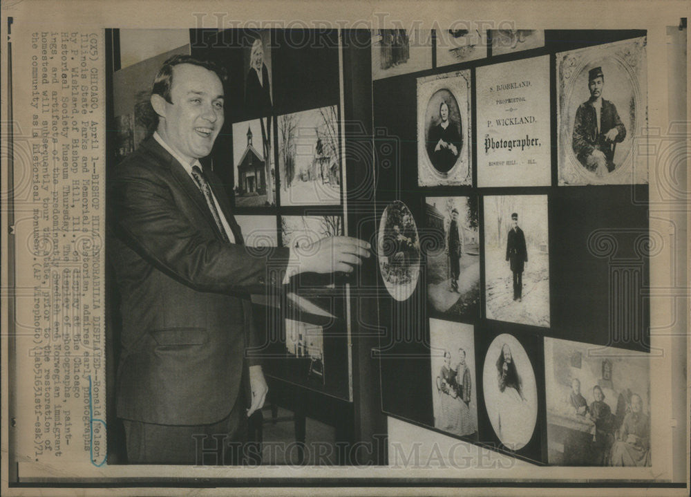 1971 Press Photo Ronald Nelson, Illinois State Parks And Memorials Historian - Historic Images