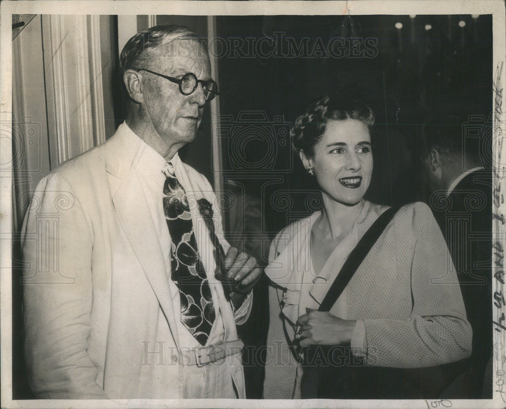 1944 Press Photo Clare Boothe Luce and Sen Albert Hawkes of N.J. - Historic Images