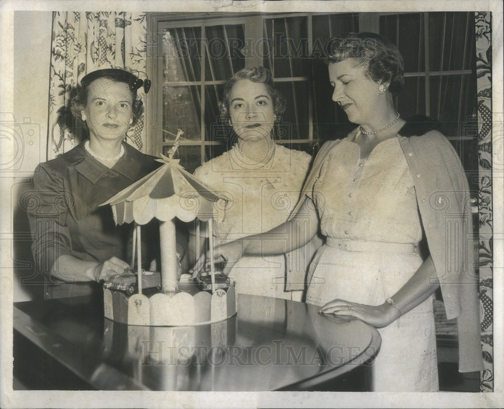 1956 Press Photo Charles Lyman James Cavanagh St. Francis Hospital Auxiliary - Historic Images