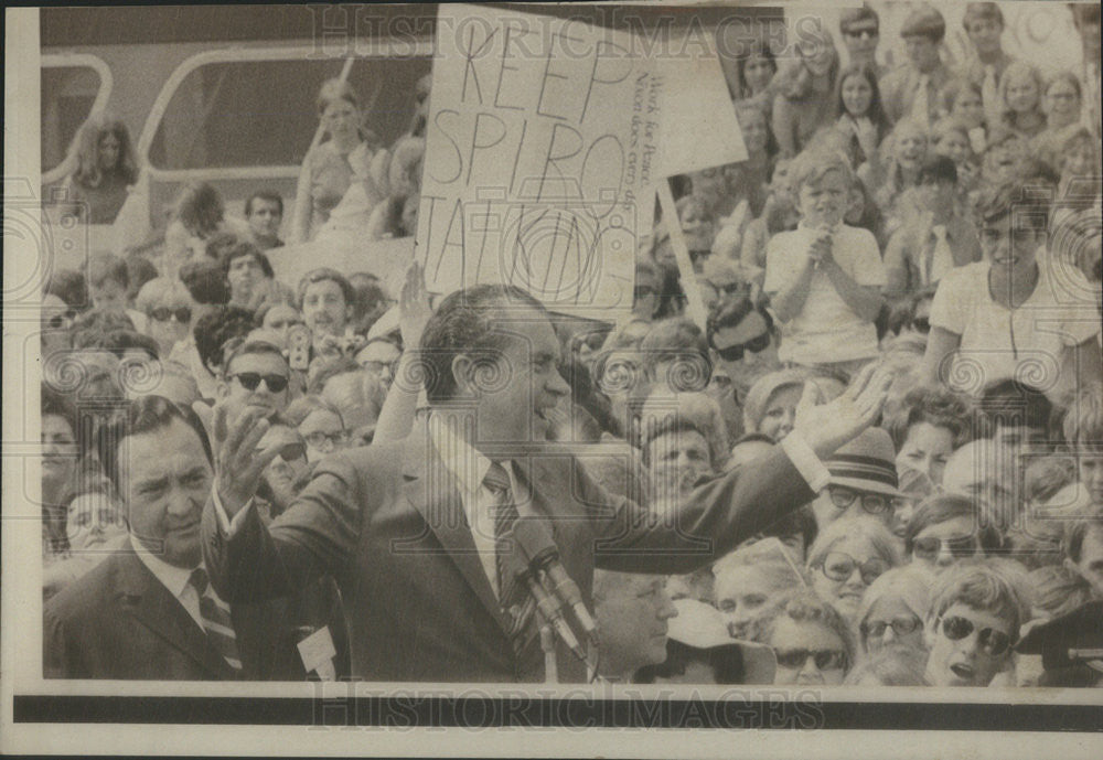 1970 Press Photo Richard Nixon Kentucky Governor Louie Nunn - Historic Images