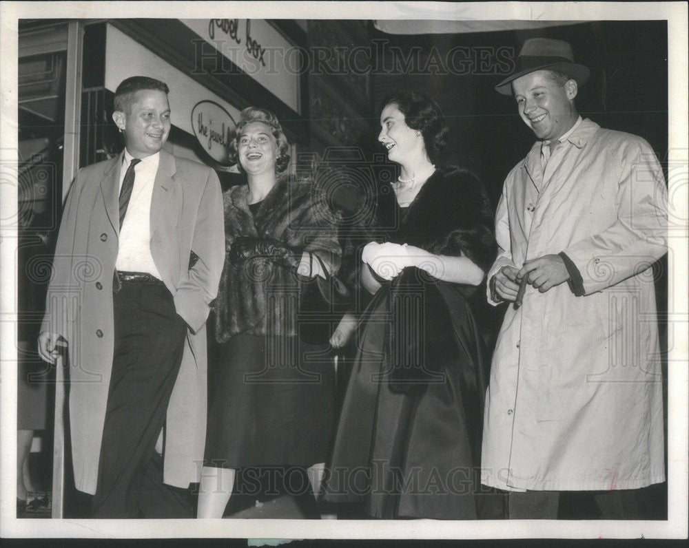 1960 Press Photo Mr. And Mrs. William Pierce, Mr. And Mrs. Michael Gately, - Historic Images