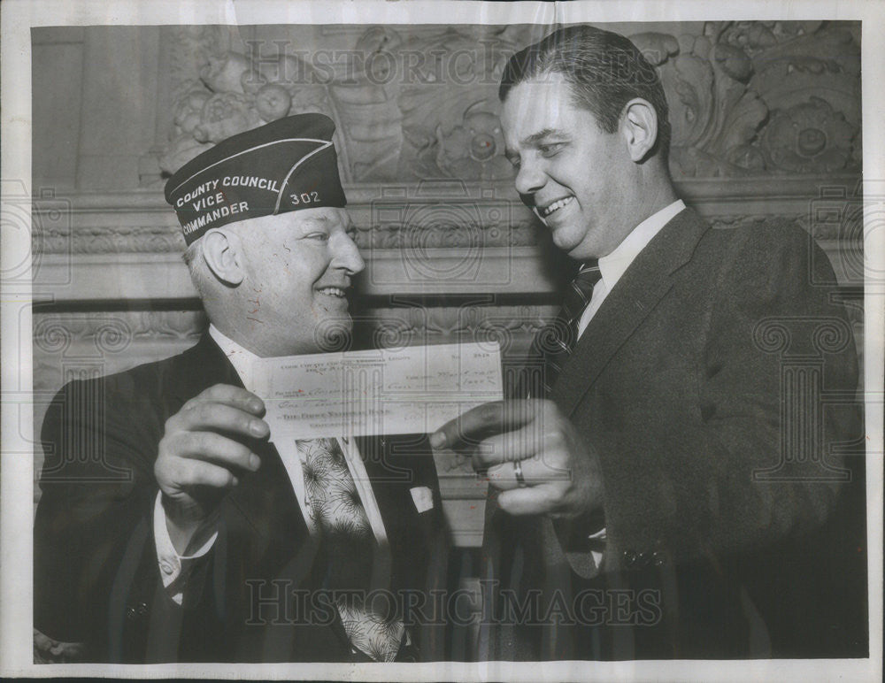 1955 Press Photo W. C. Lucey and Harold A. Cummins - Historic Images