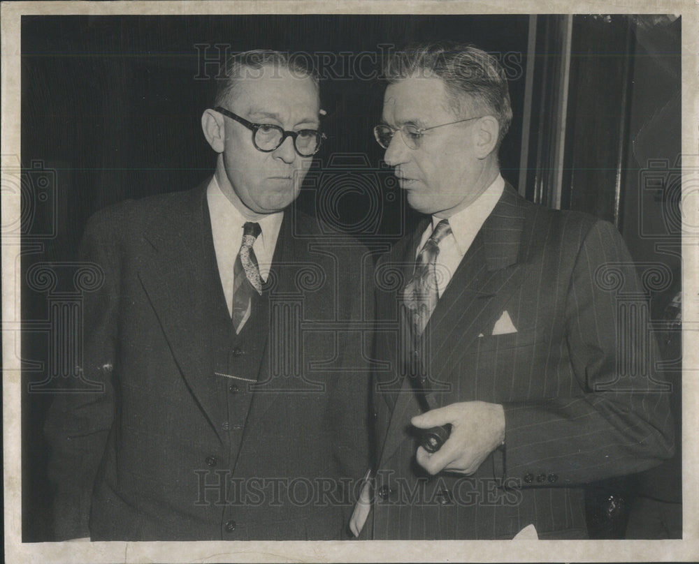 1951 Press Photo Railway Hearing, William Park Kennedy, Walter N. Murray - Historic Images