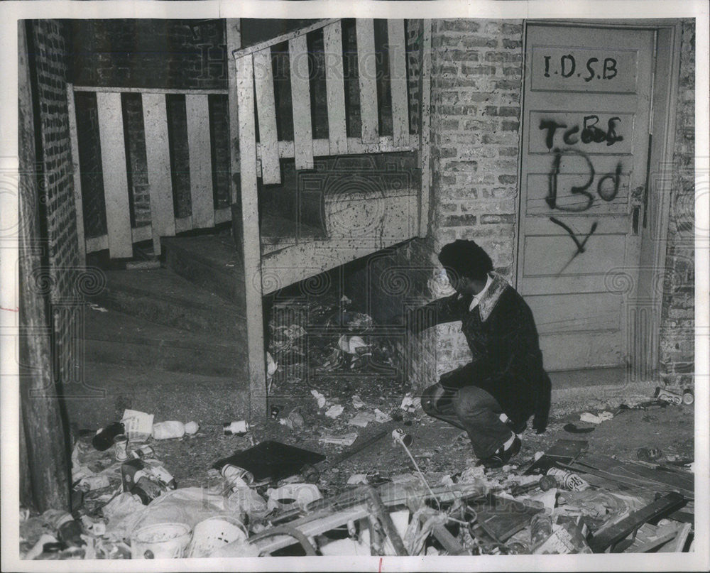 1971 Press Photo Rear Porch Where Lena Murray&#39;s 9 Year Old Slain Body was Found - Historic Images