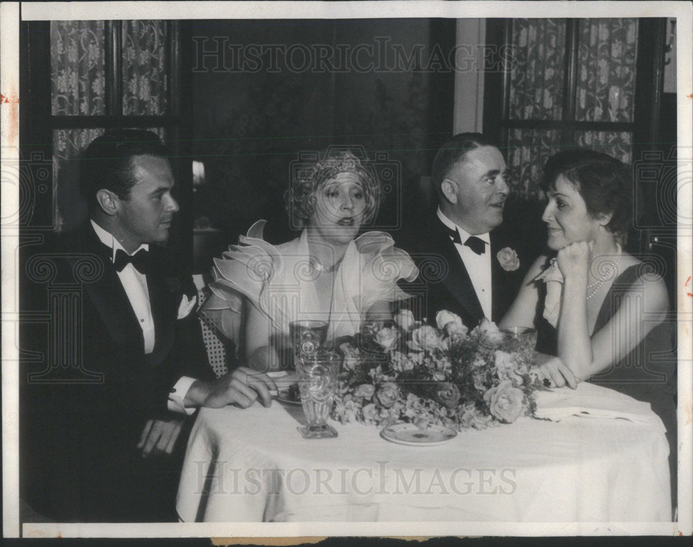 1933 Press Photo Mae Murray, Mary McCormic, Ashton Stanley, And Winfield Sheehan - Historic Images