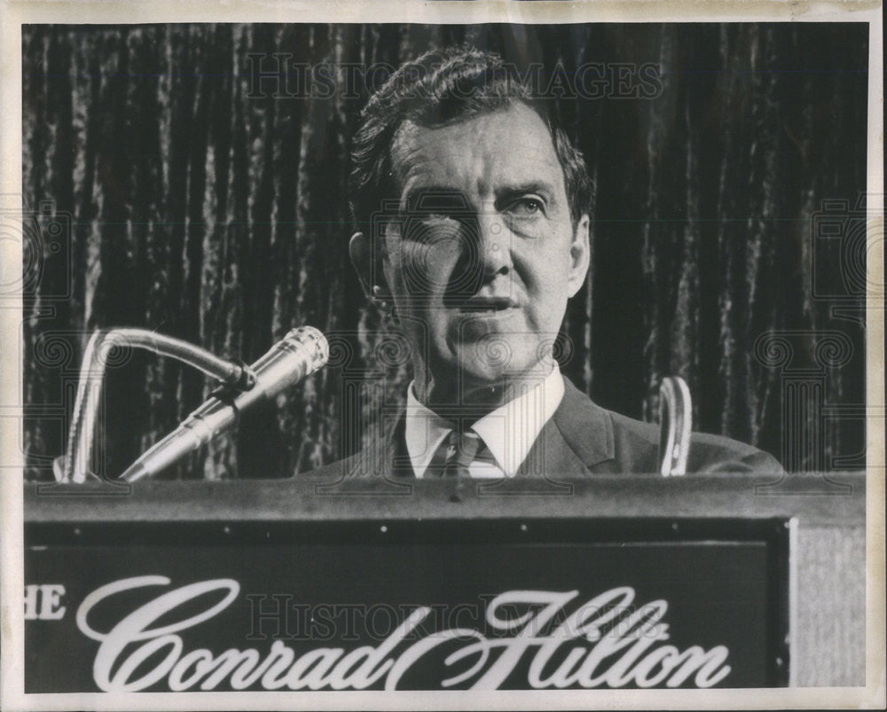 1968 Press Photo Democratic Vice President Candidate Edmund Muskie In Chicago - Historic Images