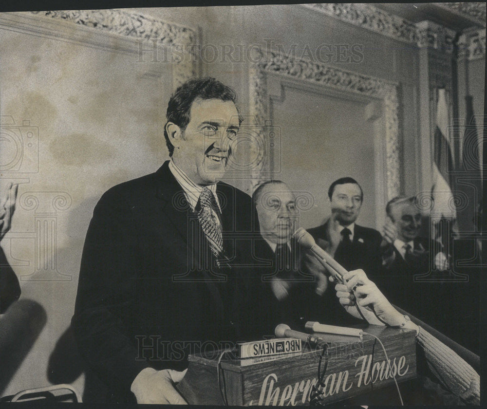 1972 Press Photo Senator Edmund Muskie Before Democratic Committee In Chicago - Historic Images