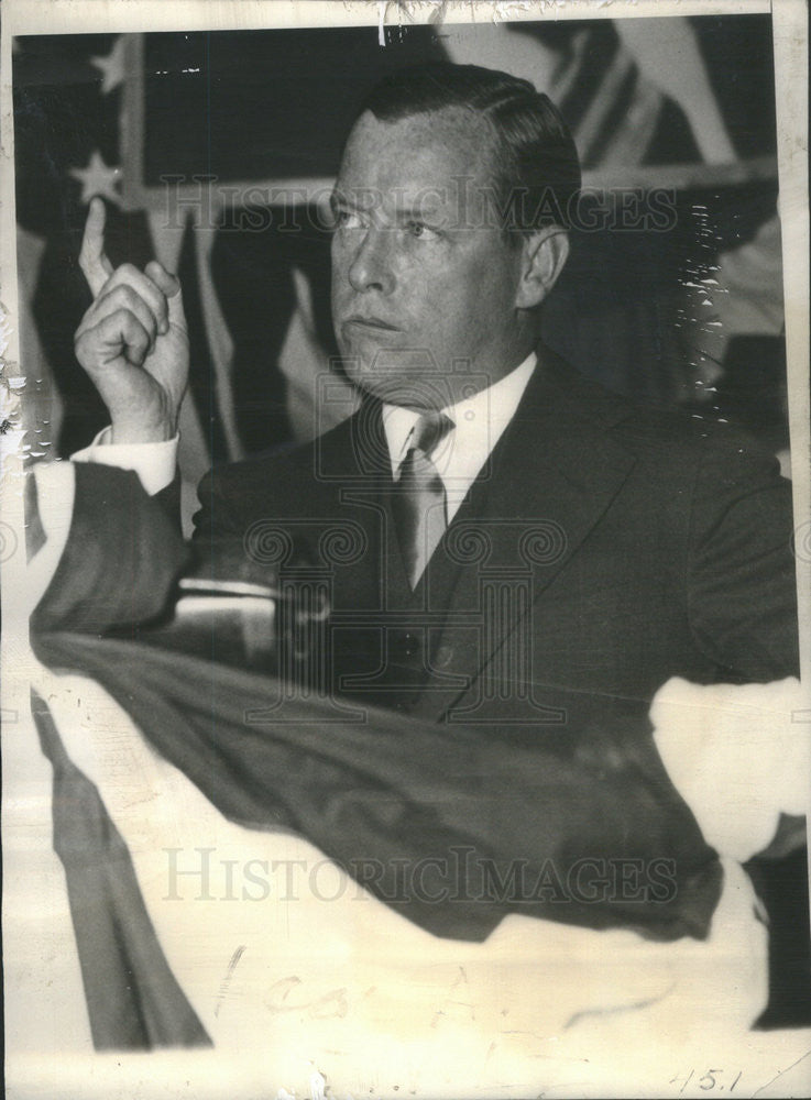 1933 Press Photo Joseph V. McKee, candidate for mayor, New York City. - Historic Images