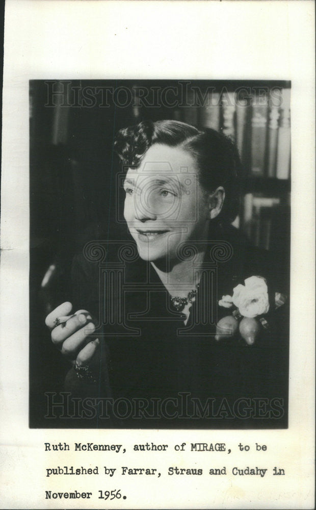 1956 Press Photo Ruth McKenney, author of Mirage - Historic Images