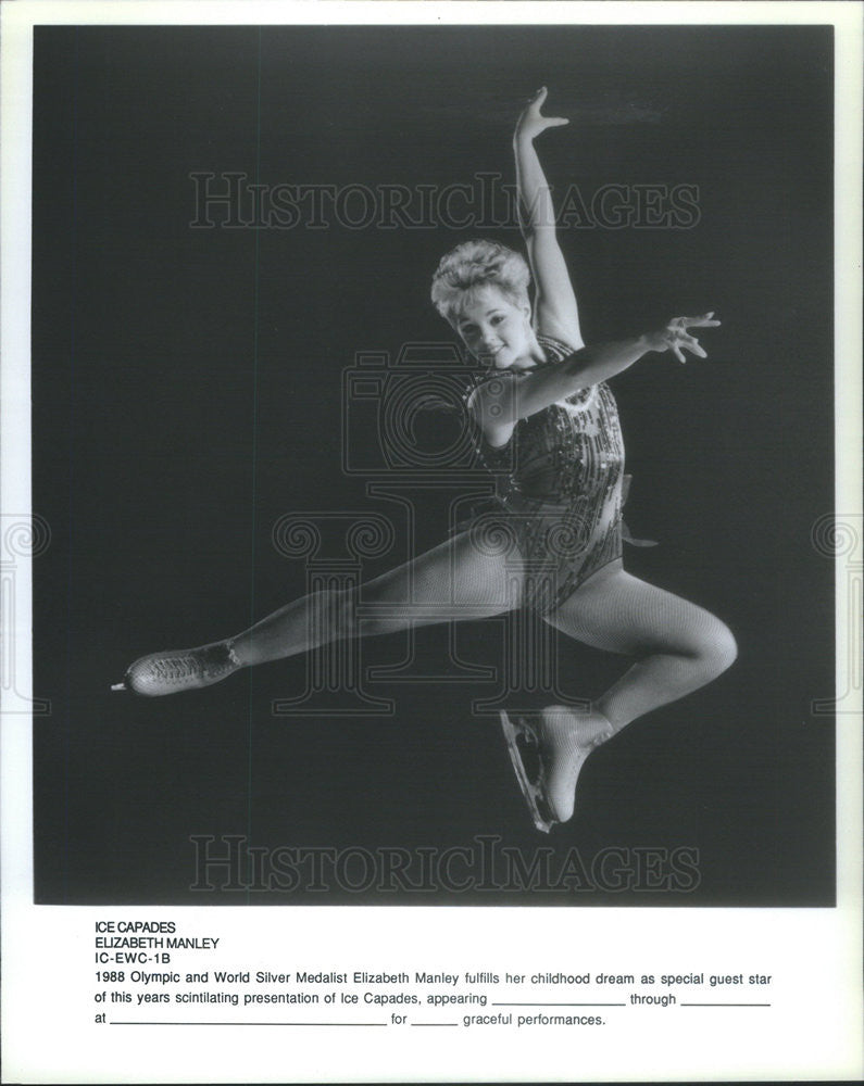 1988 Press Photo Elizabeth Manley, Olympic &amp; World Silver Medalist. - Historic Images