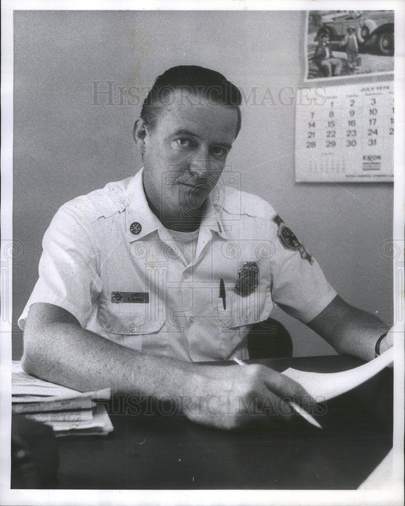 1974 Press Photo Chief Robert Murray - Historic Images