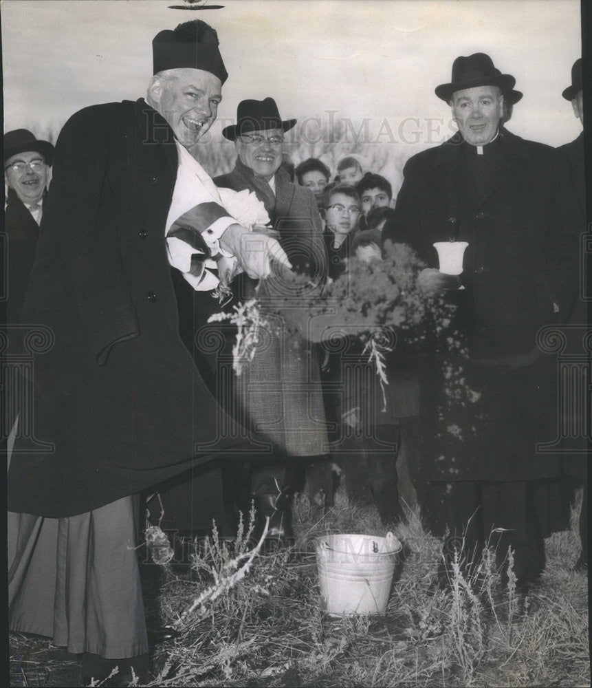 1961 Press Photo groundbreaking St. emily School Ill - Historic Images