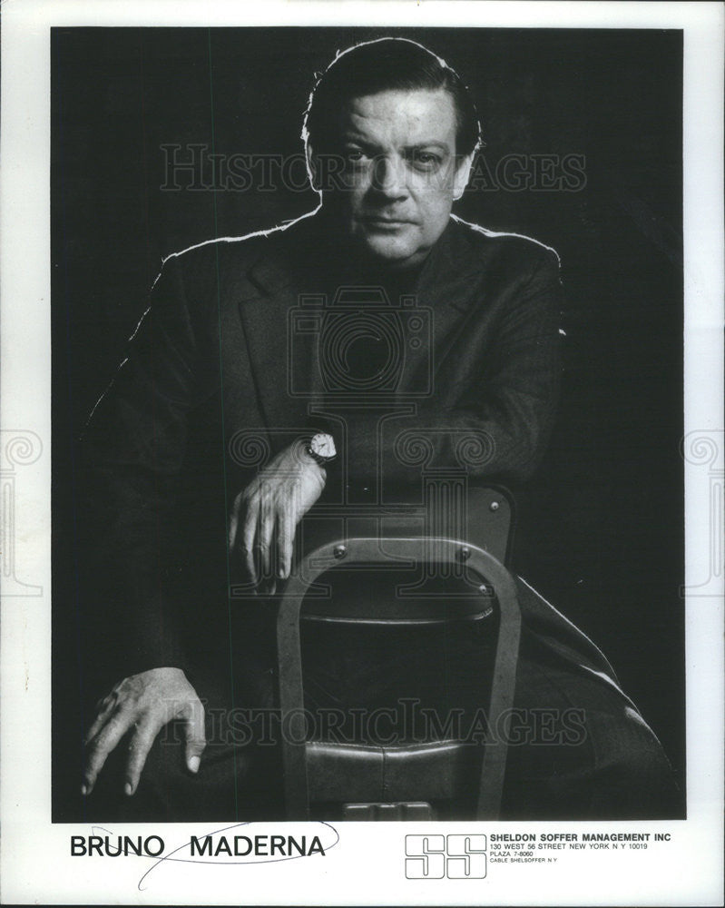 1973 Press Photo Bruno Maderna Conductor - Historic Images