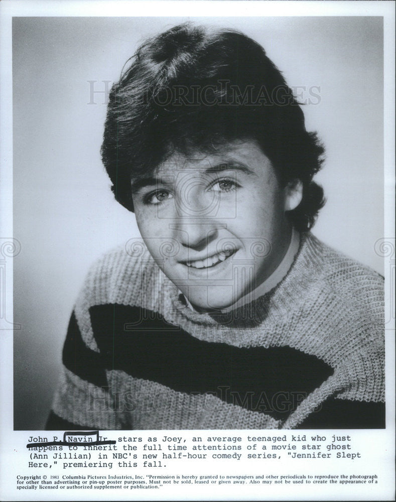 1983 Press Photo John p navin Jr. actor - Historic Images