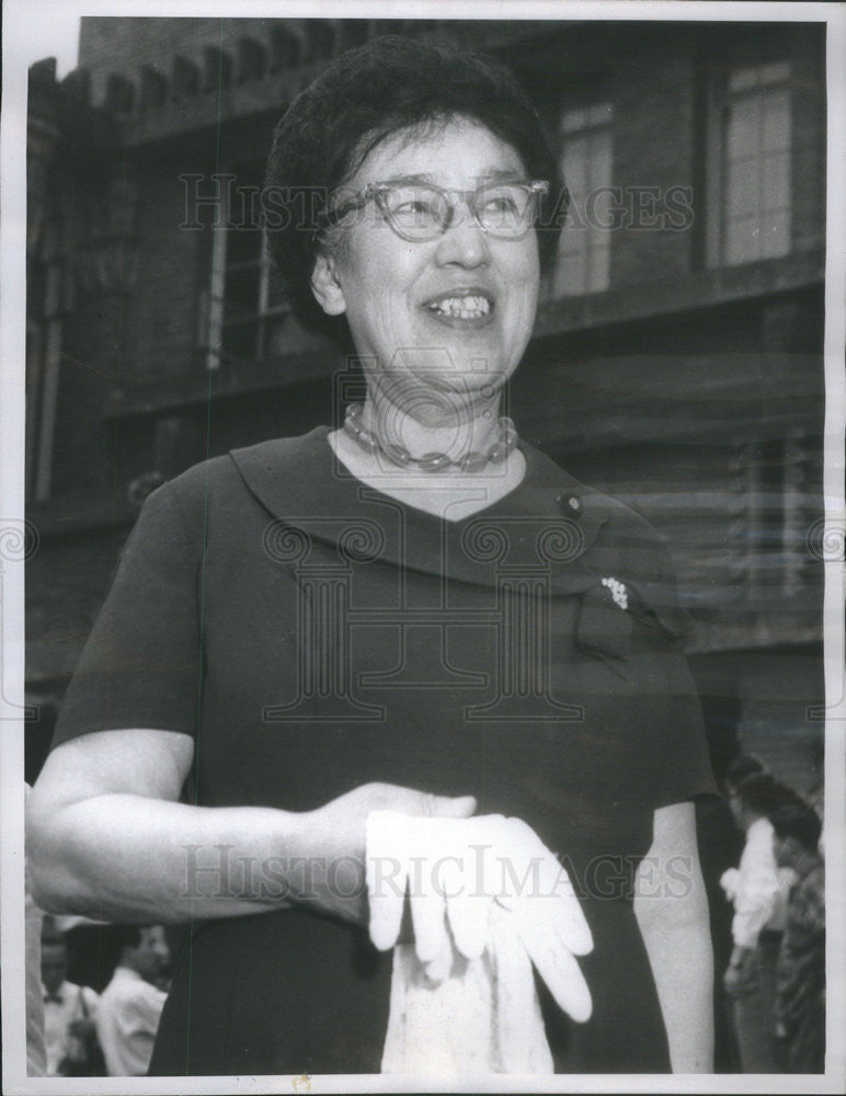 1960 Press Photo Mrs Masa Nakayama 1st woman cabinet member in Japan - Historic Images