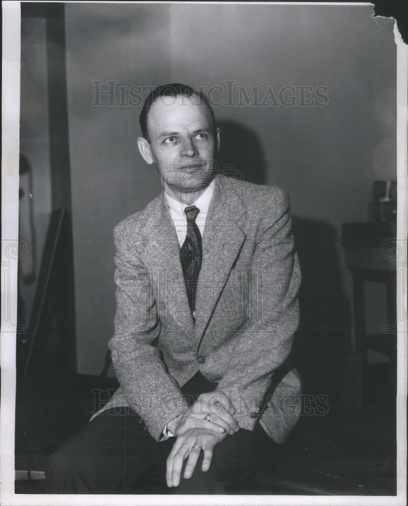 1957 Press Photo Rev. Carl L. Manfred. - Historic Images