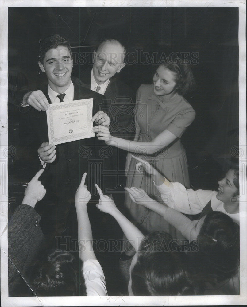 1959 Press Photo Kenneth Manaster South Shore High School Brotherhood Award - Historic Images