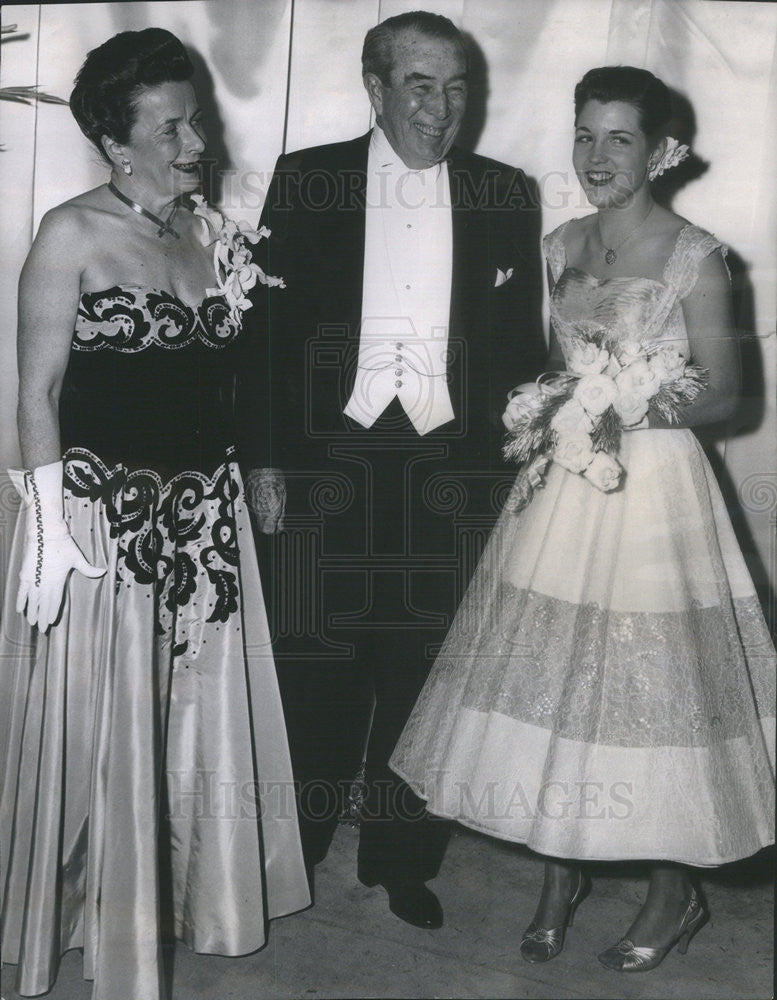 1955 Press Photo Mrs Wilson H Towns,Comm Eugene McDonald,Mrs H Lust - Historic Images